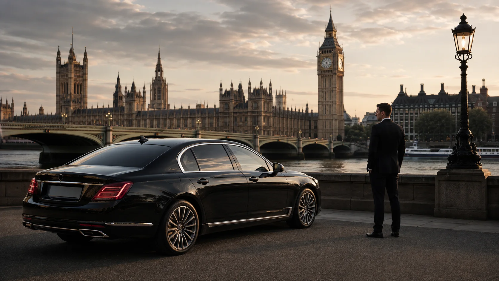 Private chauffeur tour beside Westminster and the Thames