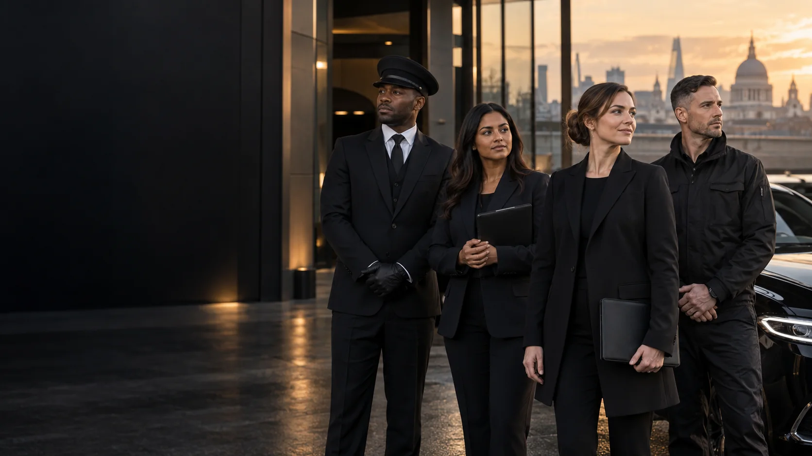 The professional team behind Falcon Chauffeurs in London