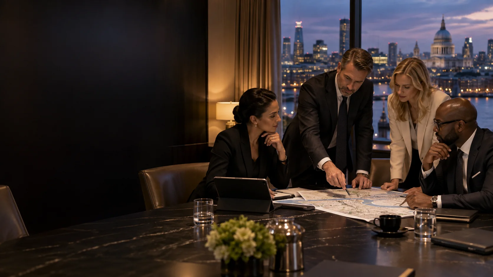 Luxury travel and event professionals planning a transport partnership in London